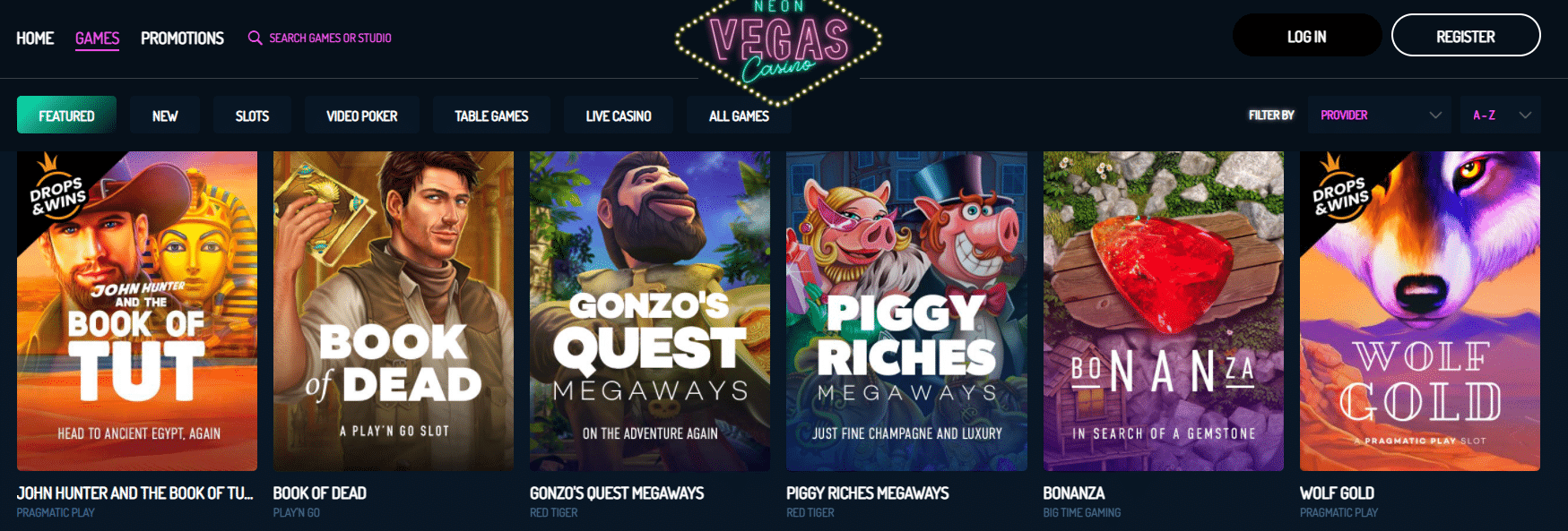 NeonVegas games